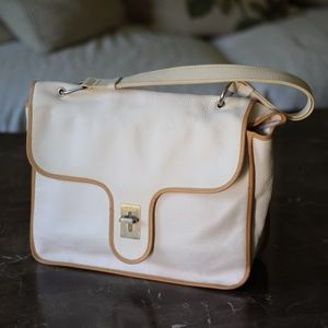 Hogan Leather Messenger Tote Bag